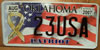 Oklahoma Patriot Support Our Troops License Plate