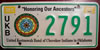 Oklahoma United Keetoowah Band of Cherokee Indians License Plate