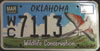 Oklahoma Wildlife Conservation Bird License Plate