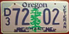 Oregon Tree Veteran License Plate