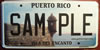 Puerto Rico Isla Del Encanto Sample License Plate