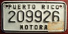 Puerto Rico Motorcycle License Plate