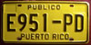 Puerto Rico Public License Plate