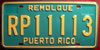 Puerto Rico Semi Trailer License Plate