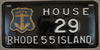 Rhode Island 1955 House License Plate