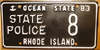 Rhode Island State Police Law Enforcement License Plate