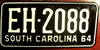 South Carolina 1964 Passenger License Plate
