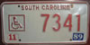 South Carolina Wheelchair License Plate