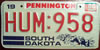 South Dakota 1986 License Plate