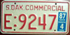 South Dakota Commercial License Plate
