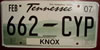 Tennessee Mountains and Valley License Plate