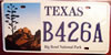 Texas Big Bend National Park License Plate
