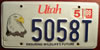 Utah Eagle License Plate
