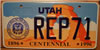 Utah State Legislator Political License Plate