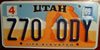 Utah Life Elevated New Arch LicensePlate