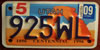 Utah Motorcycle License Plate