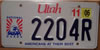 Utah National Guard  License Plate