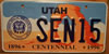 Utah State Senator Political License Plate