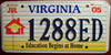Virginia Education Begins at Home License Plate
