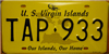 U.S. Virgin Islands Our Islands Our Home License Plate