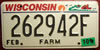Wisconsin Farm License Plate