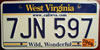 West Virginia License Plate