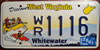 West Virginia White Water Rafting License Plate