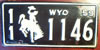 Wyoming 1959 License Plate