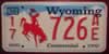 Wyoming Cowboy Centennial License Plate