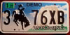 Wyoming Demo License Plate